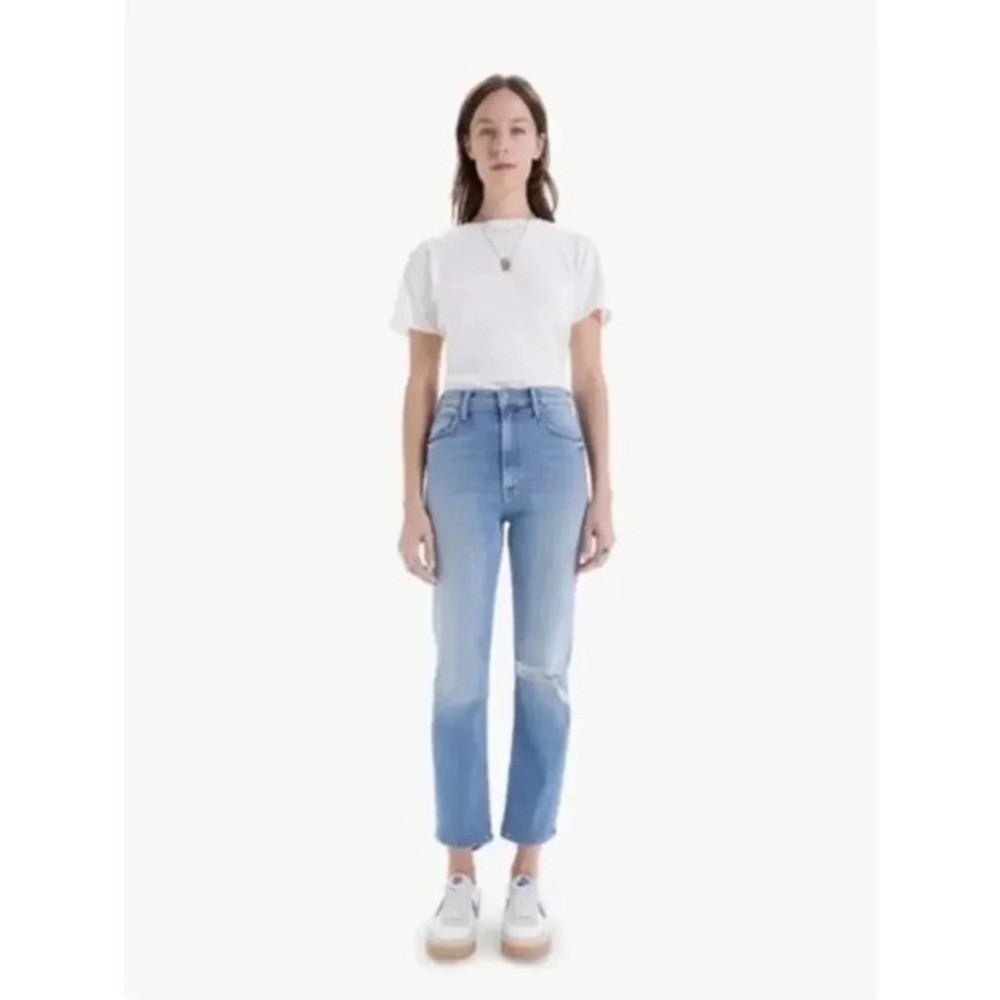 MOTHER HIGH WAISTED RIDER ANKLE KISS AND MAKE UP AGAIN JEANS SIZE 25 B2327
